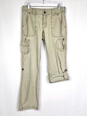 Cabela's | Khaki Ripstop Cargo Hiking Pants | Roll Tab | Size 4
